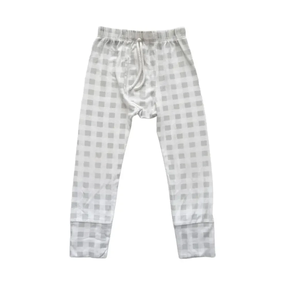 Childhoods Gray Gingham Rib Knit Set Size 3T